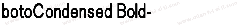 botoCondensed Bold字体转换